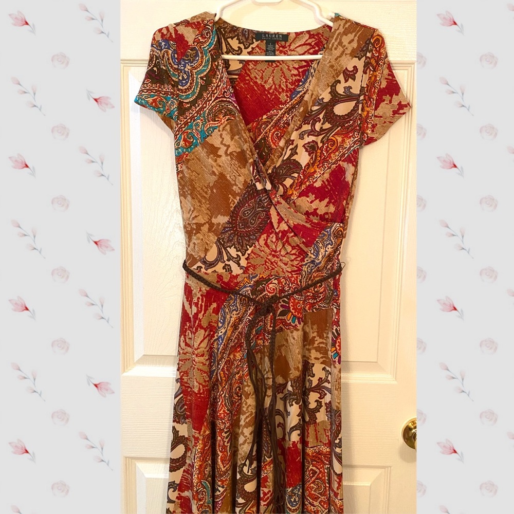 Ralph Lauren Paisley Print Dress, Sz. S